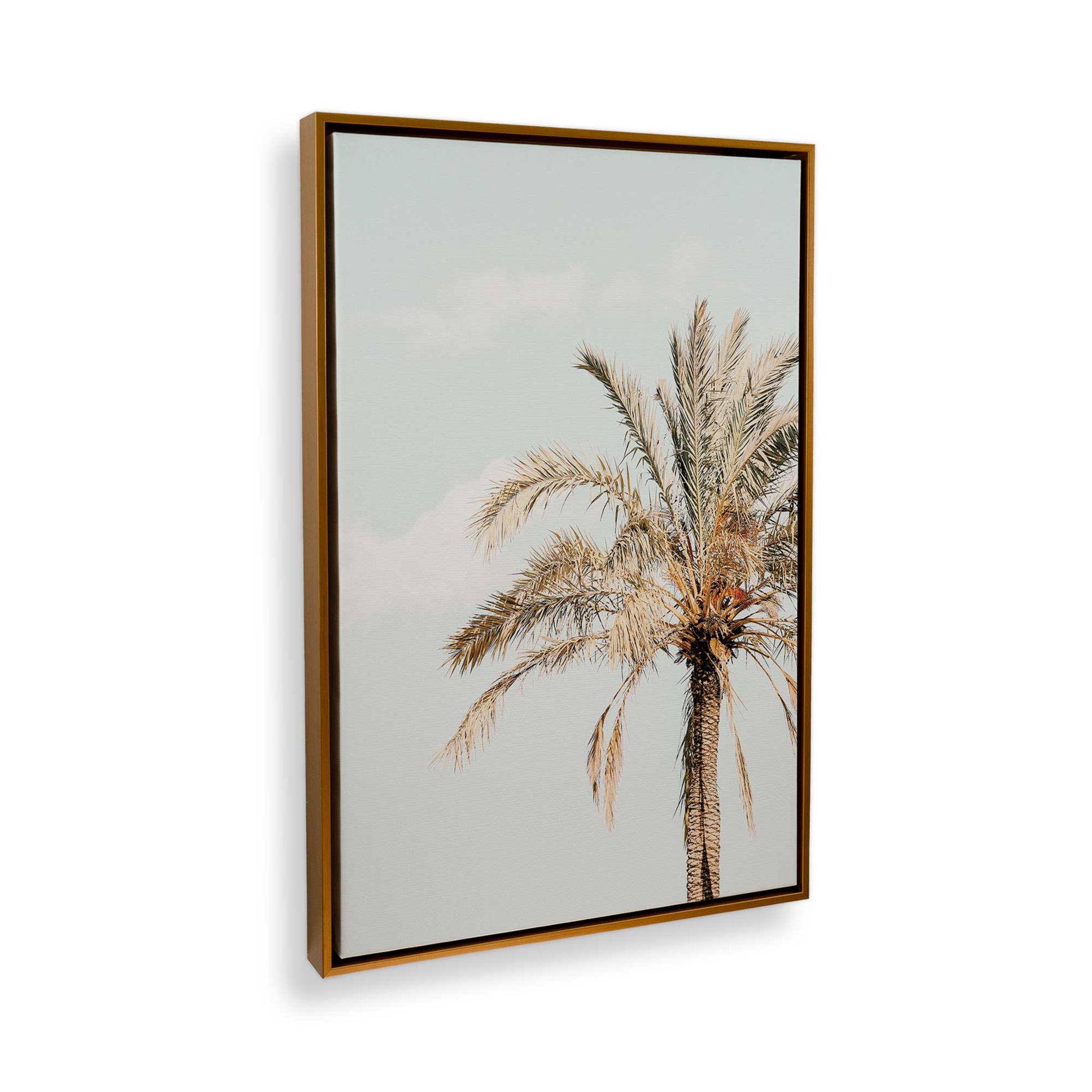 [Color:Polished Gold] Picture of art in a Polished Gold frame at an angle