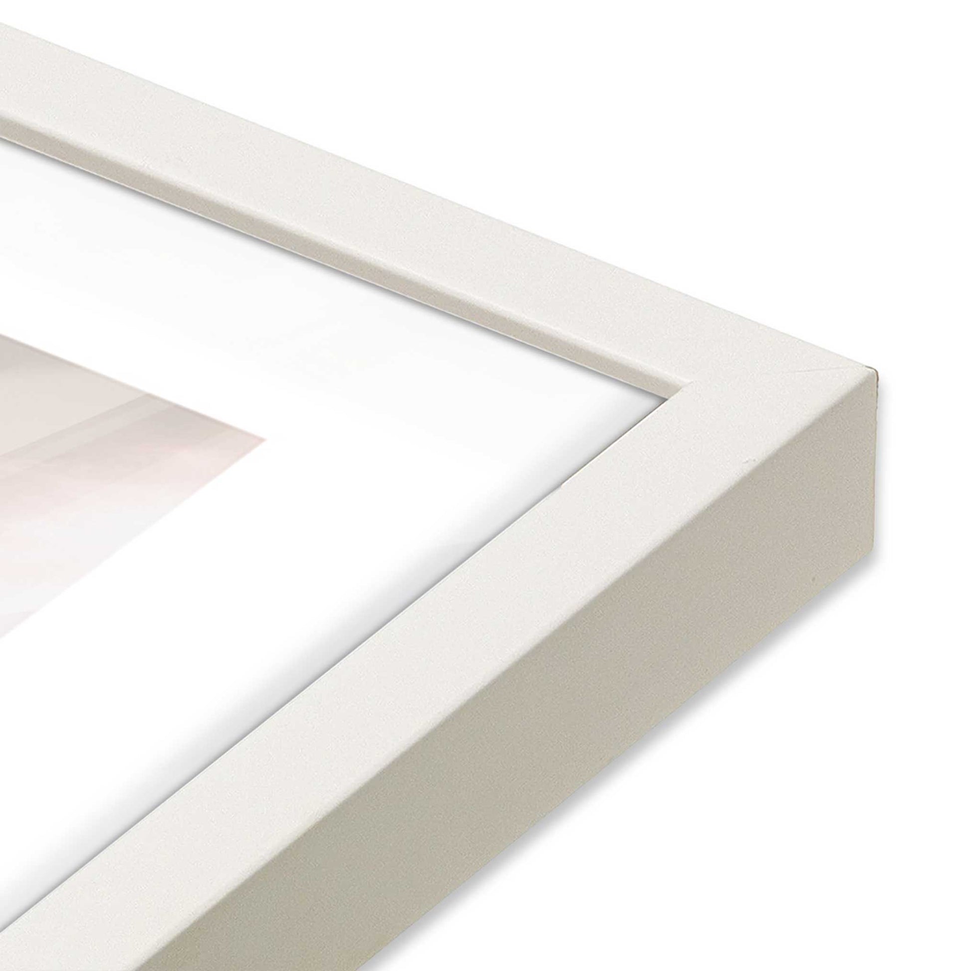 [Color:Opaque White] Picture of art in a Opaque White frame of the corner