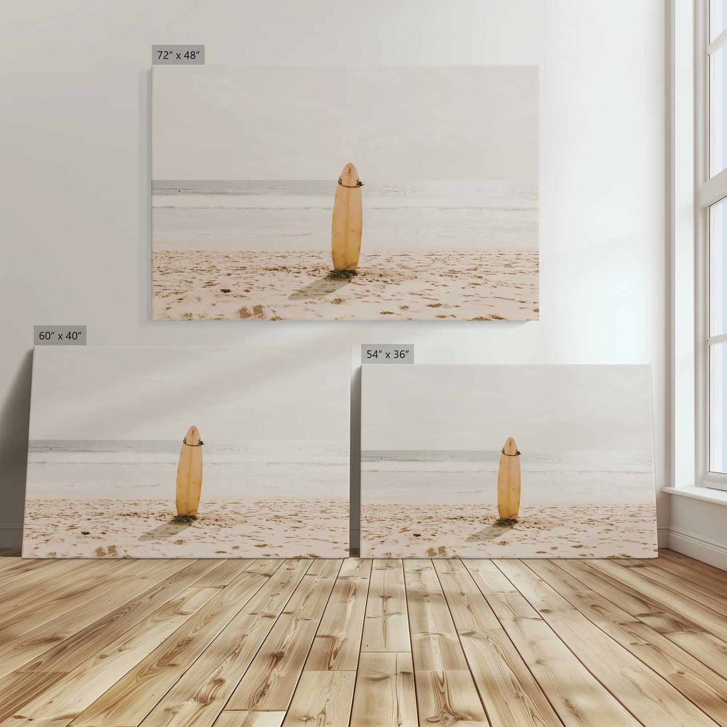 [Color:Stretched Canvas], Image showing the size comparisons