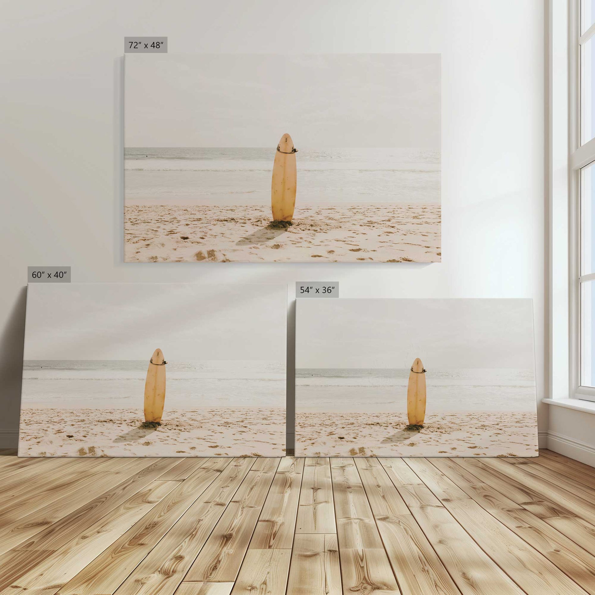 [Color:Stretched Canvas], Image showing the size comparisons