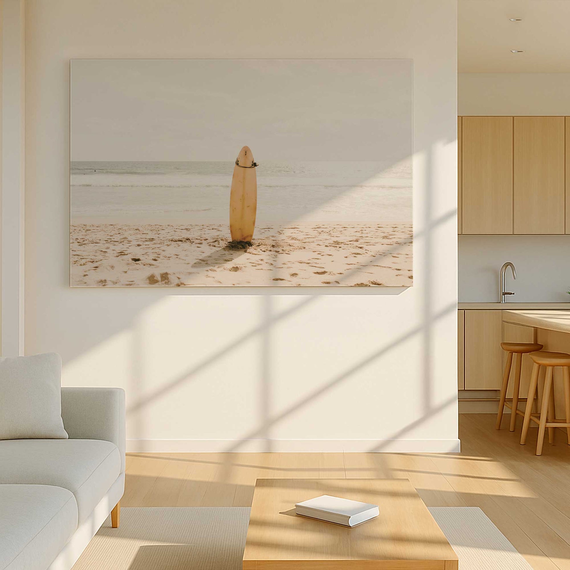 [Color:Stretched Canvas], Picture of art in a room