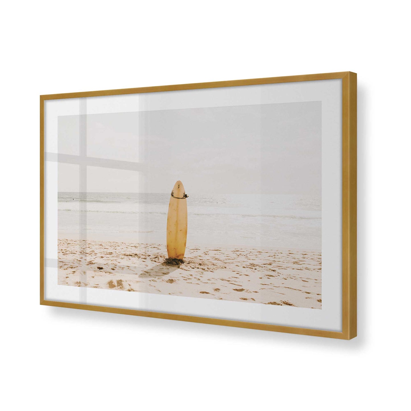 [Color:Polished Gold] Picture of art in a Polished Gold frame at an angle