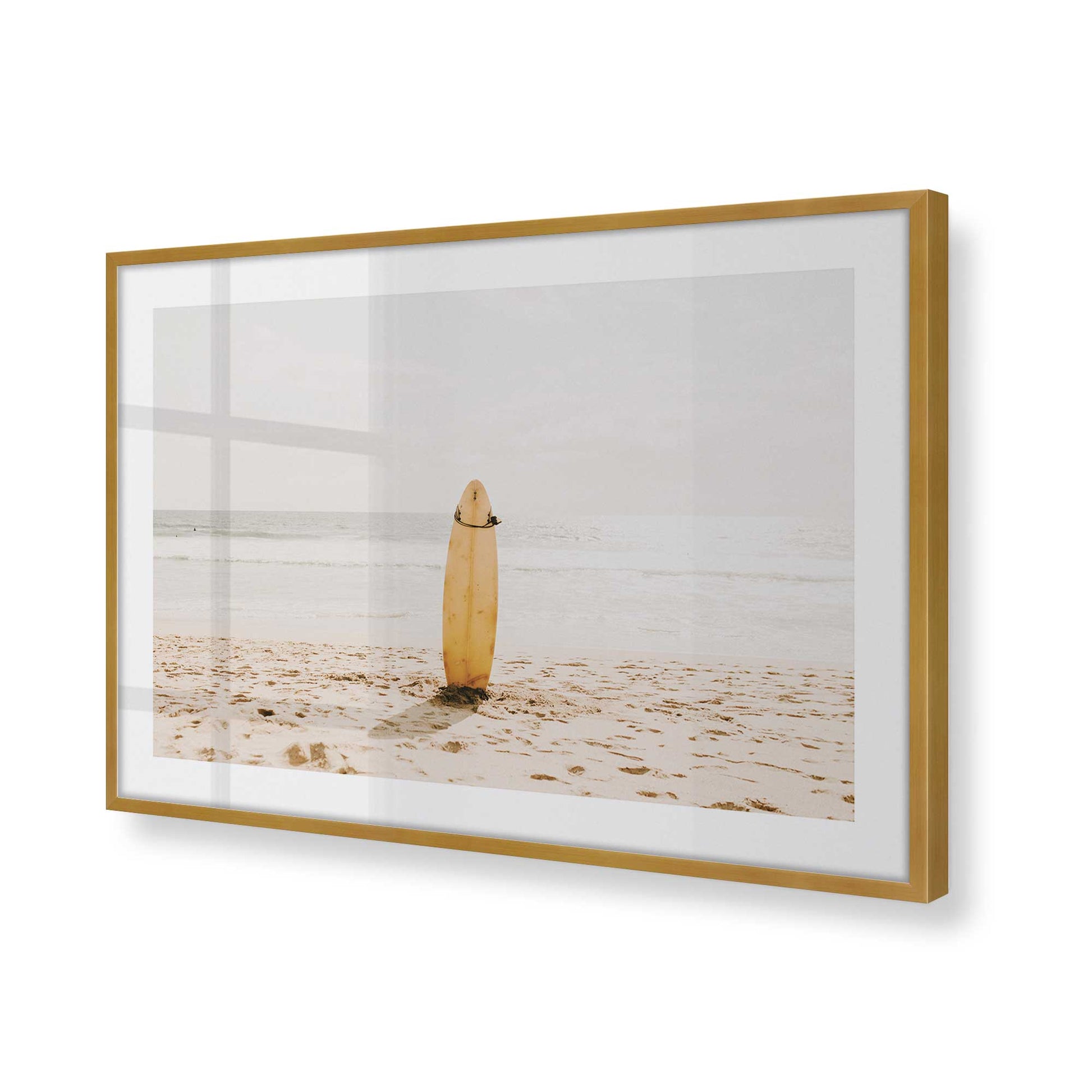 [Color:Polished Gold] Picture of art in a Polished Gold frame at an angle