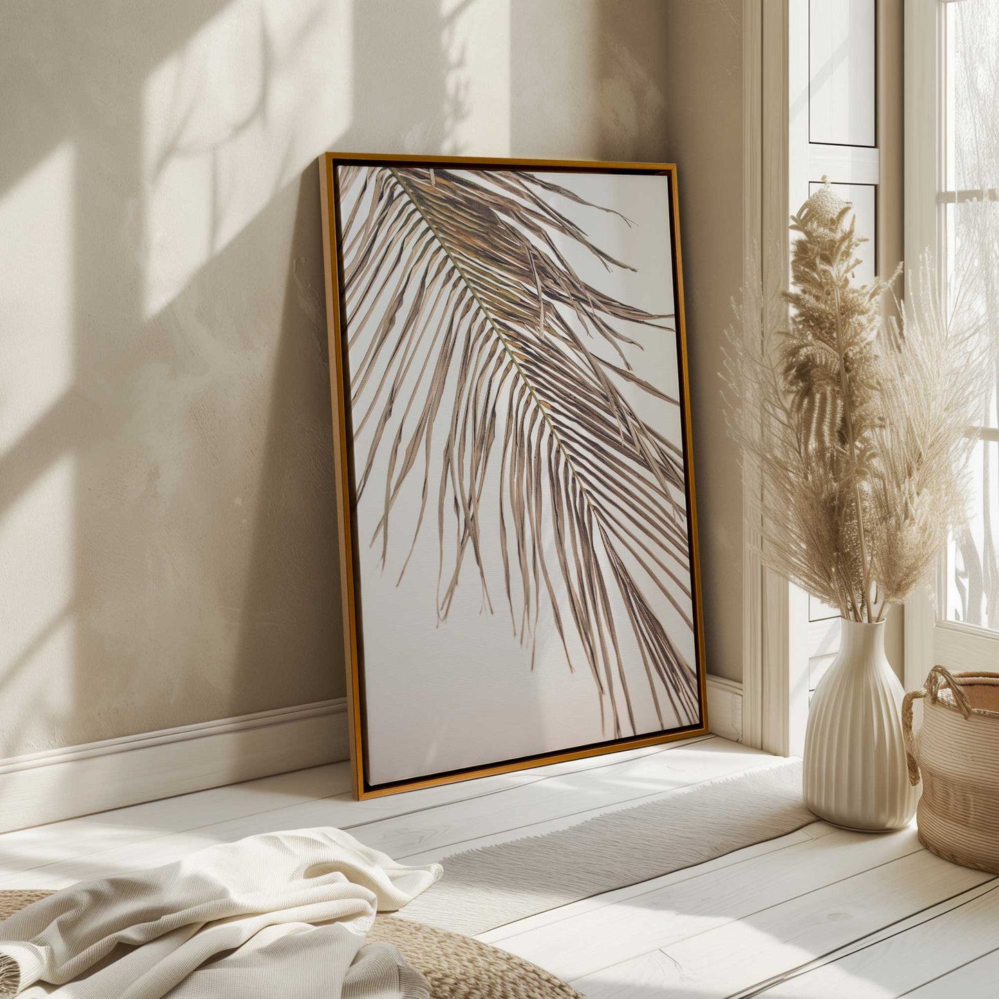 Palm Leaf Serenity Print on Canvas