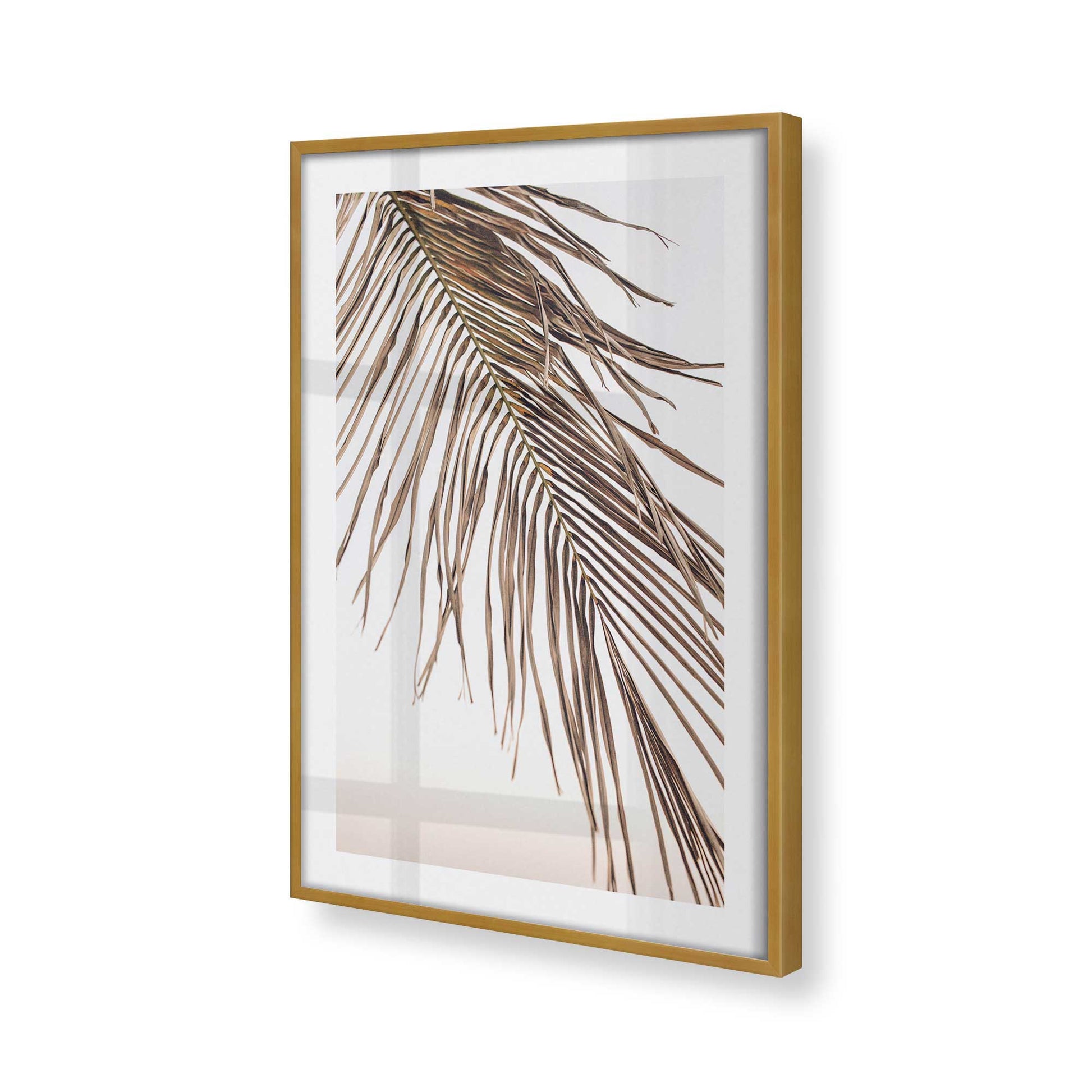 [Color:Polished Gold] Picture of art in a Polished Gold frame at an angle