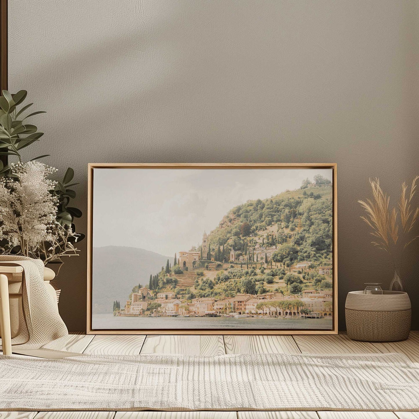 Hillside Tranquil Retreat Print on Canvas