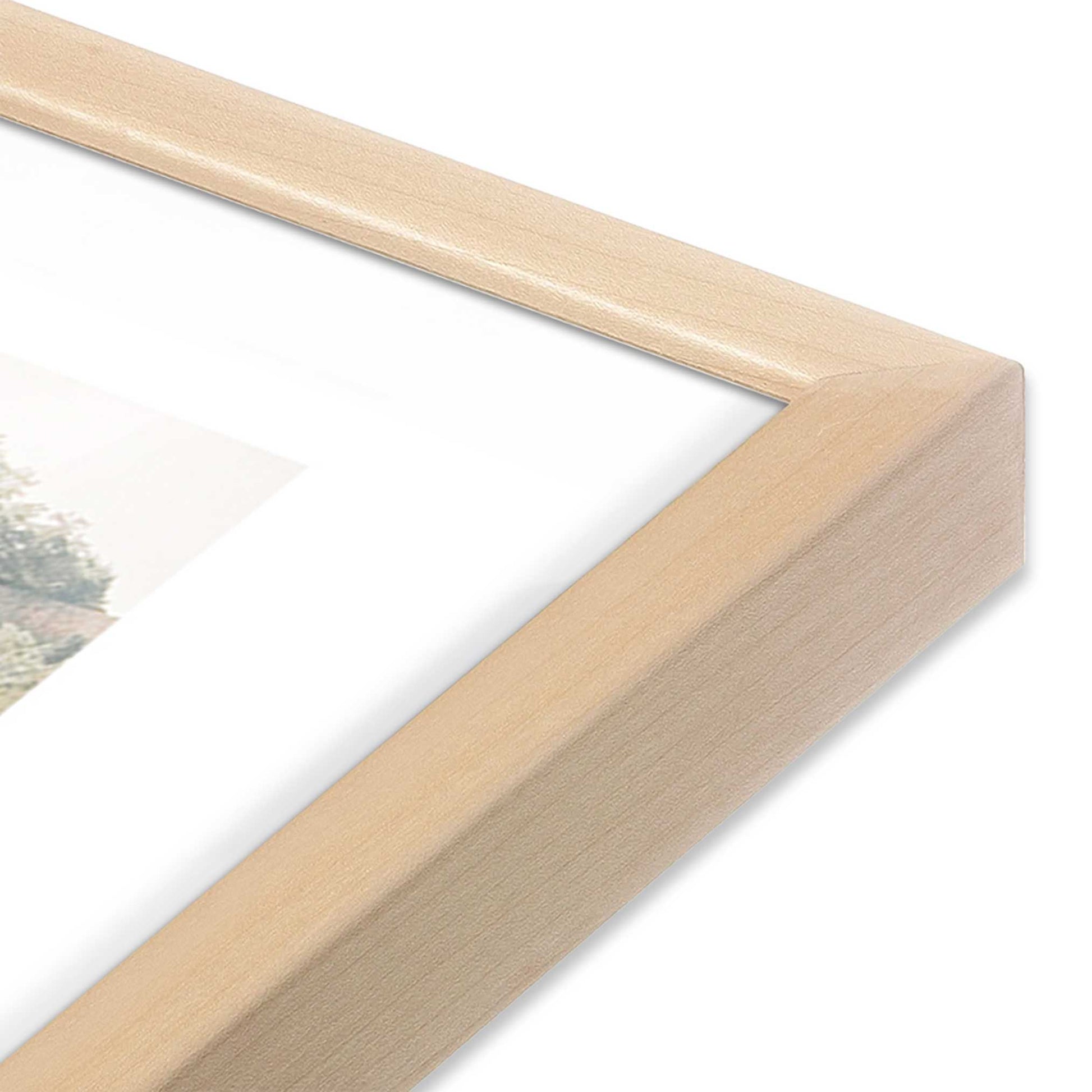 [Color:Raw Maple] Picture of art in a Raw Maple frame of the corner