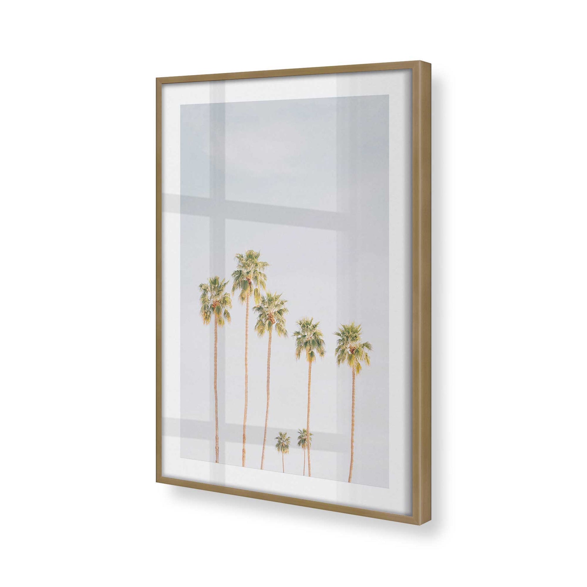 [Color:Brushed Gold] Picture of art in a Brushed Gold frame at an angle