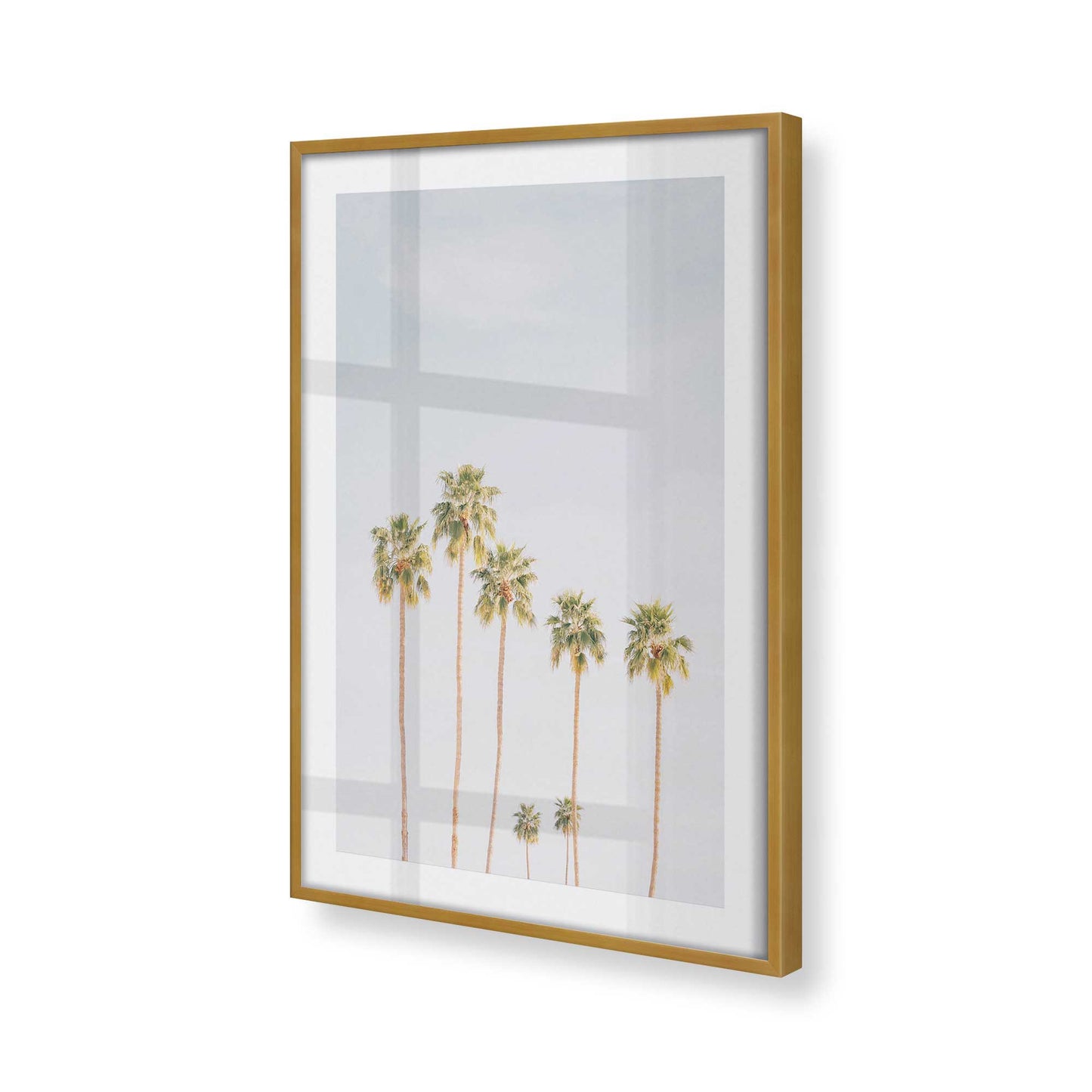 [Color:Polished Gold] Picture of art in a Polished Gold frame at an angle