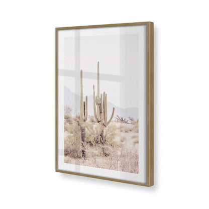 [Color:Brushed Gold] Picture of art in a Brushed Gold frame at an angle