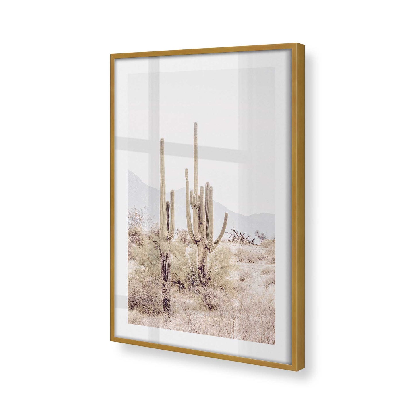 [Color:Polished Gold] Picture of art in a Polished Gold frame at an angle