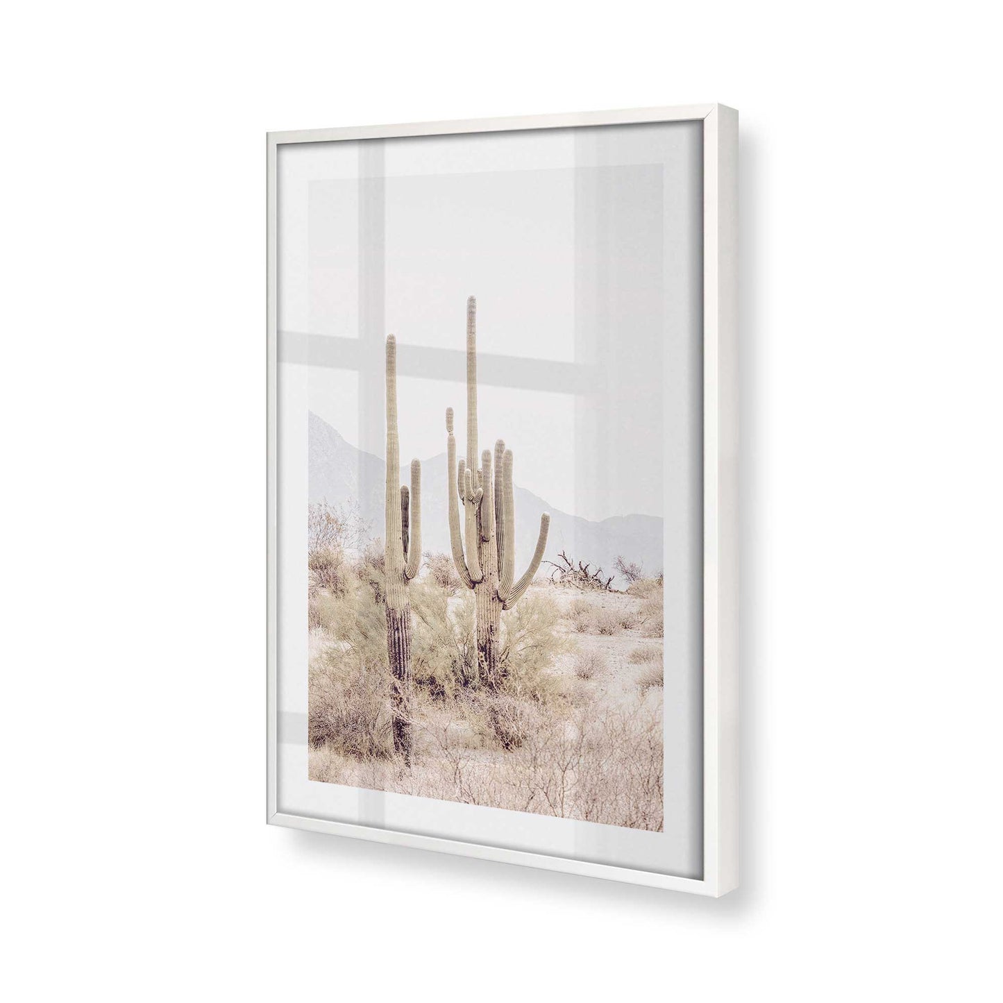 [Color:Opaque White] Picture of art in a Opaque White frame at an angle