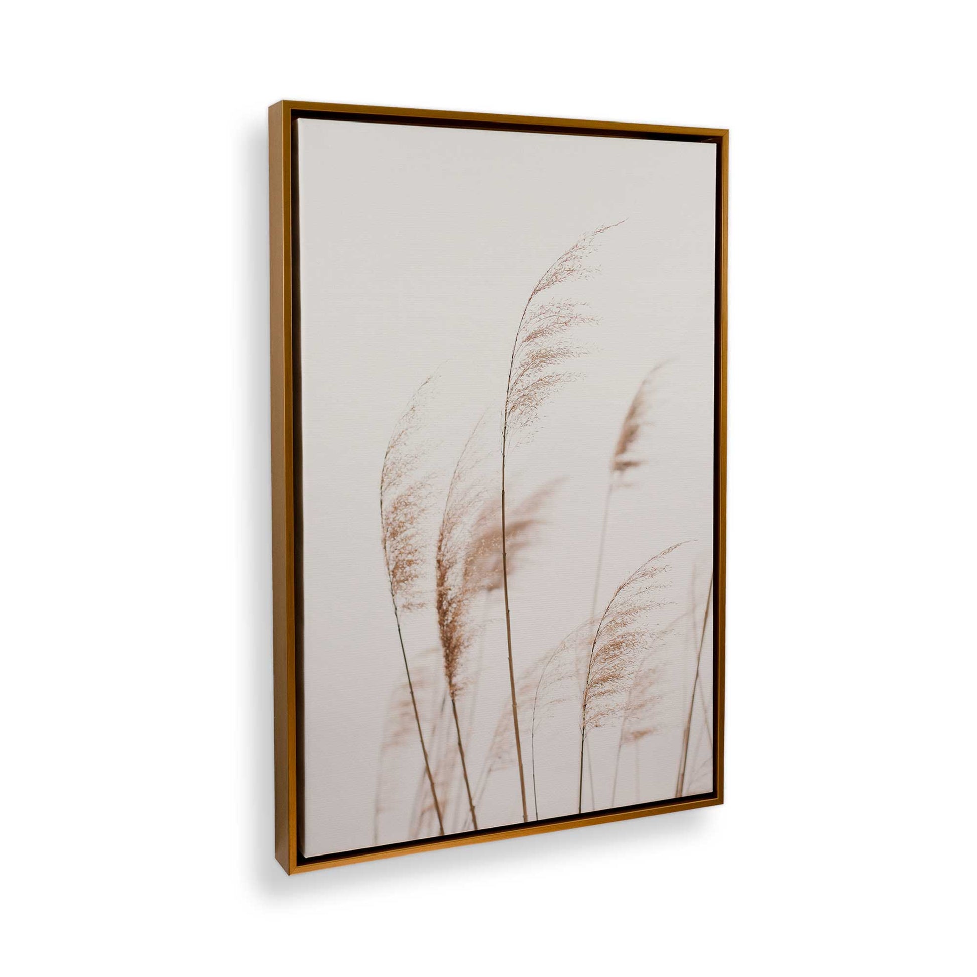 [Color:Polished Gold] Picture of art in a Polished Gold frame at an angle