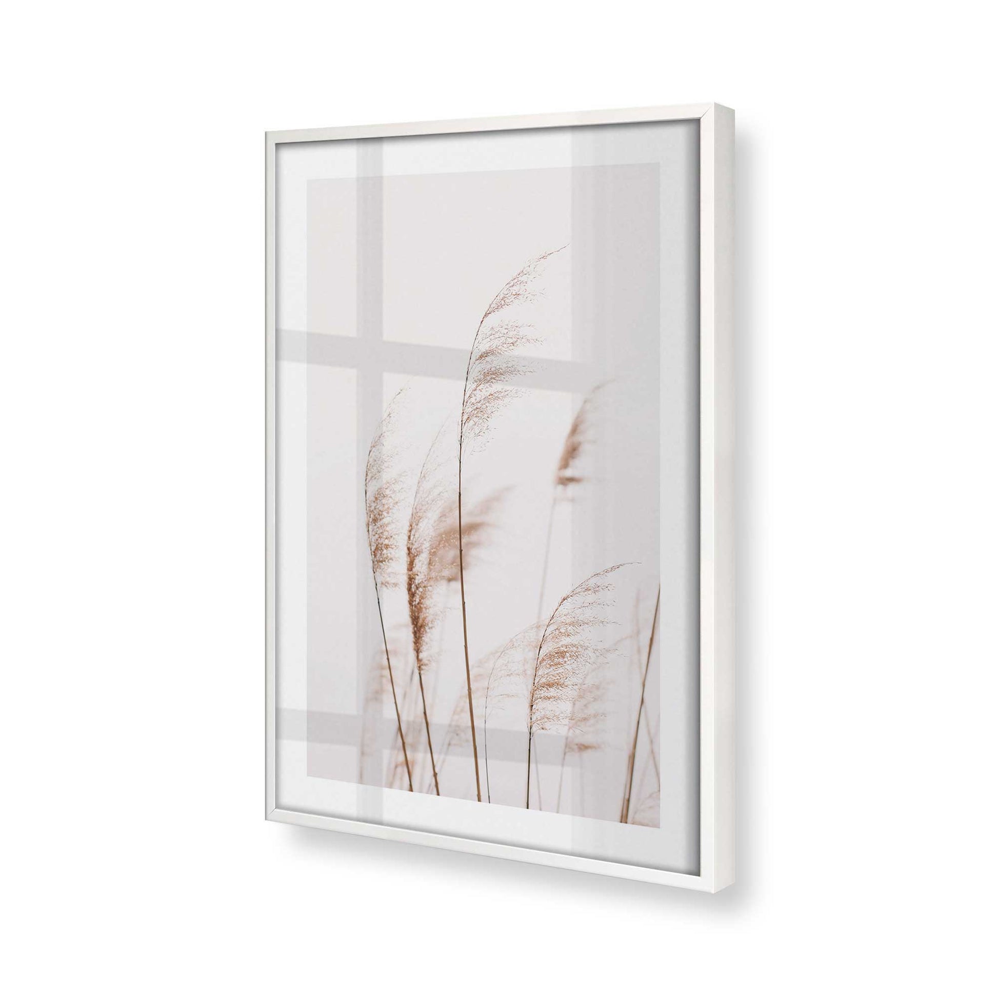 [Color:Opaque White] Picture of art in a Opaque White frame at an angle