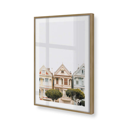 [Color:Brushed Gold] Picture of art in a Brushed Gold frame at an angle