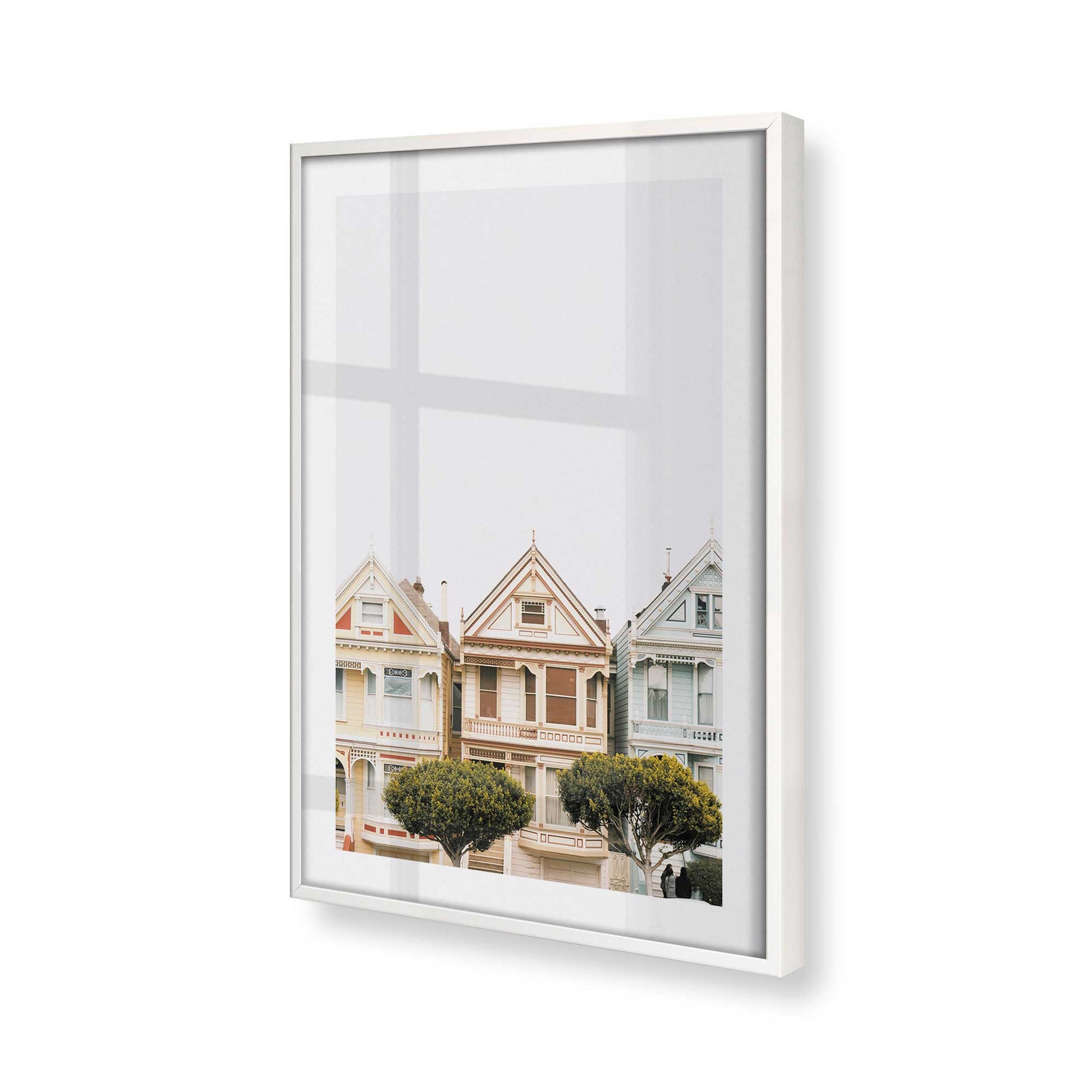 [Color:Opaque White] Picture of art in a Opaque White frame at an angle