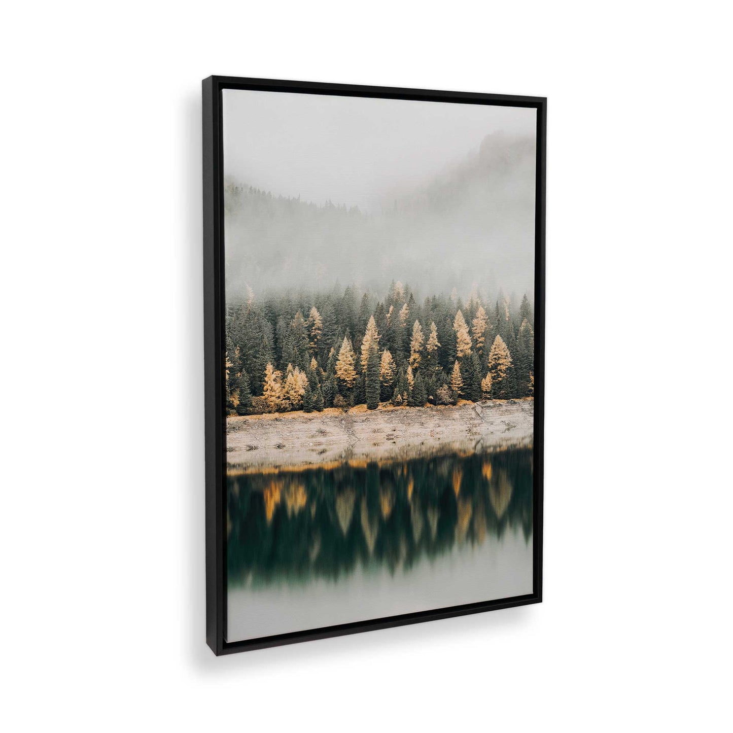 [Color:Satin Black] Picture of art in a Satin Black frame at an angle