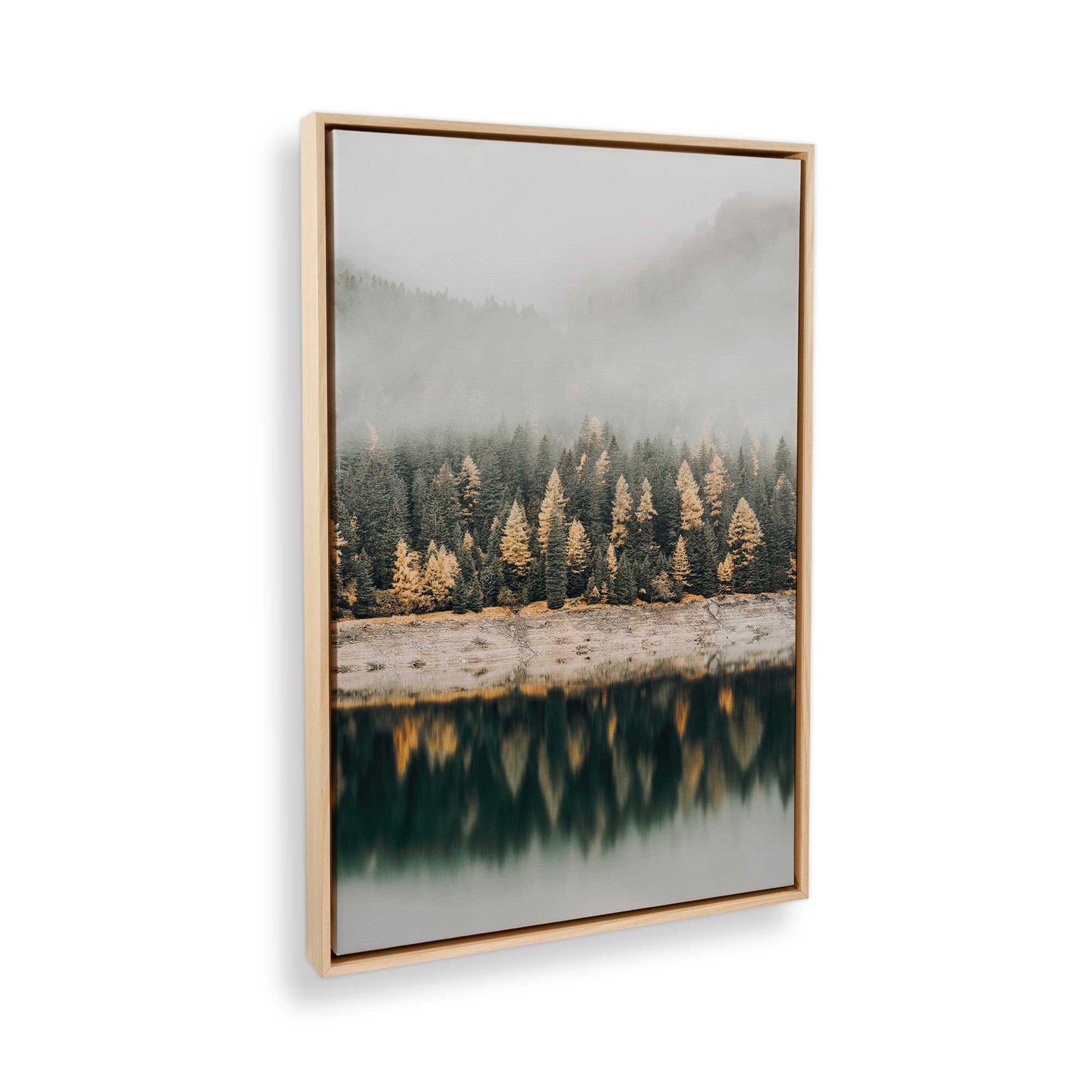 [Color:American Maple] Picture of art in a American Maple frame at an angle