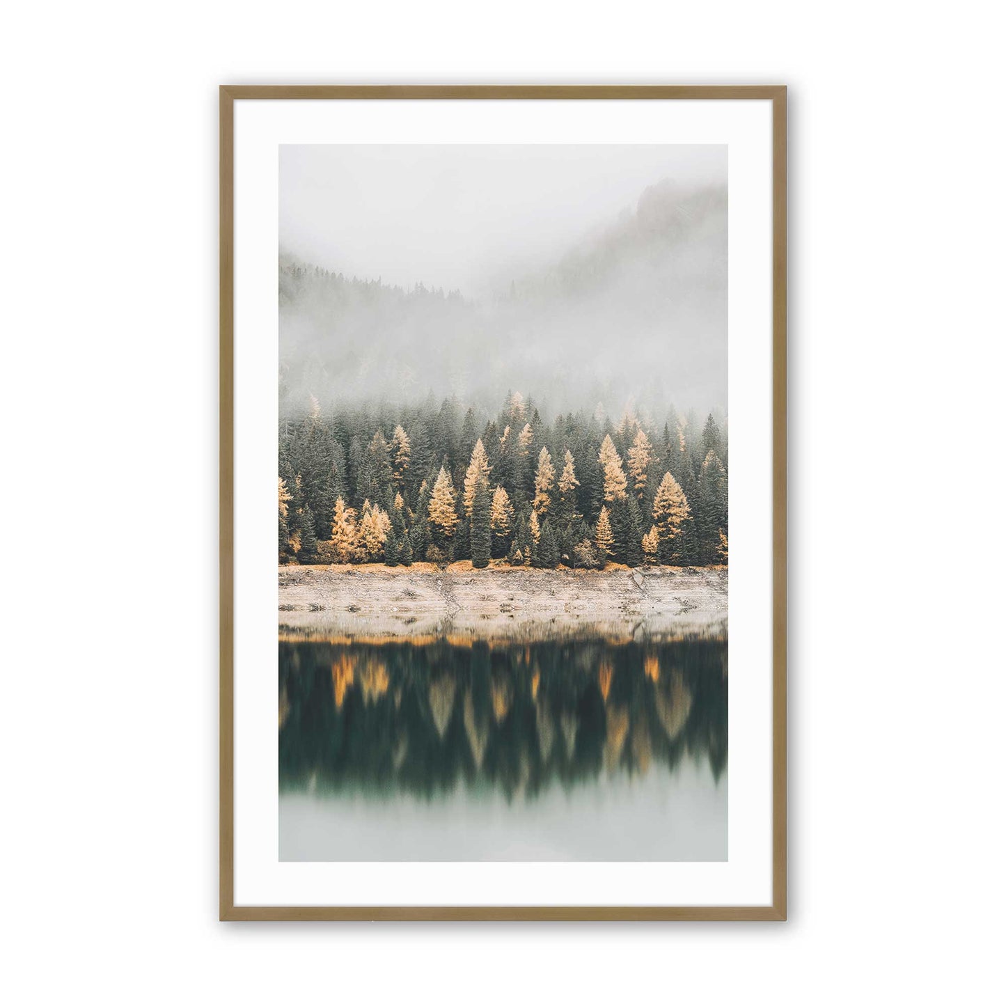 [Color:Brushed Gold] Picture of art in a Brushed Gold frame