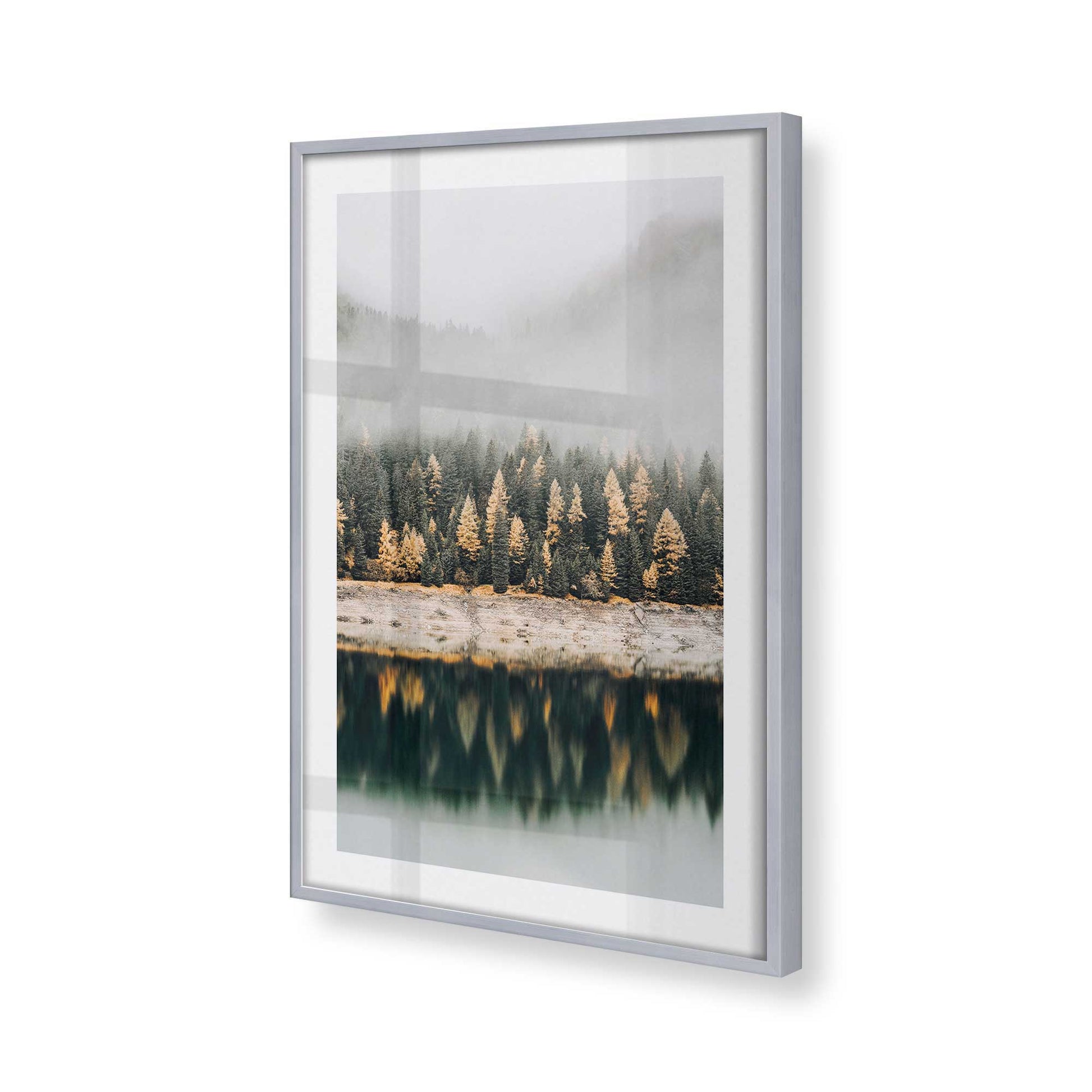 [Color:Polished Chrome] Picture of art in a Polished Chrome frame at an angle