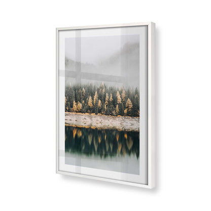 [Color:Opaque White] Picture of art in a Opaque White frame at an angle