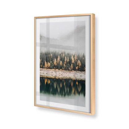 [Color:Raw Maple] Picture of art in a Raw Maple frame at an angle