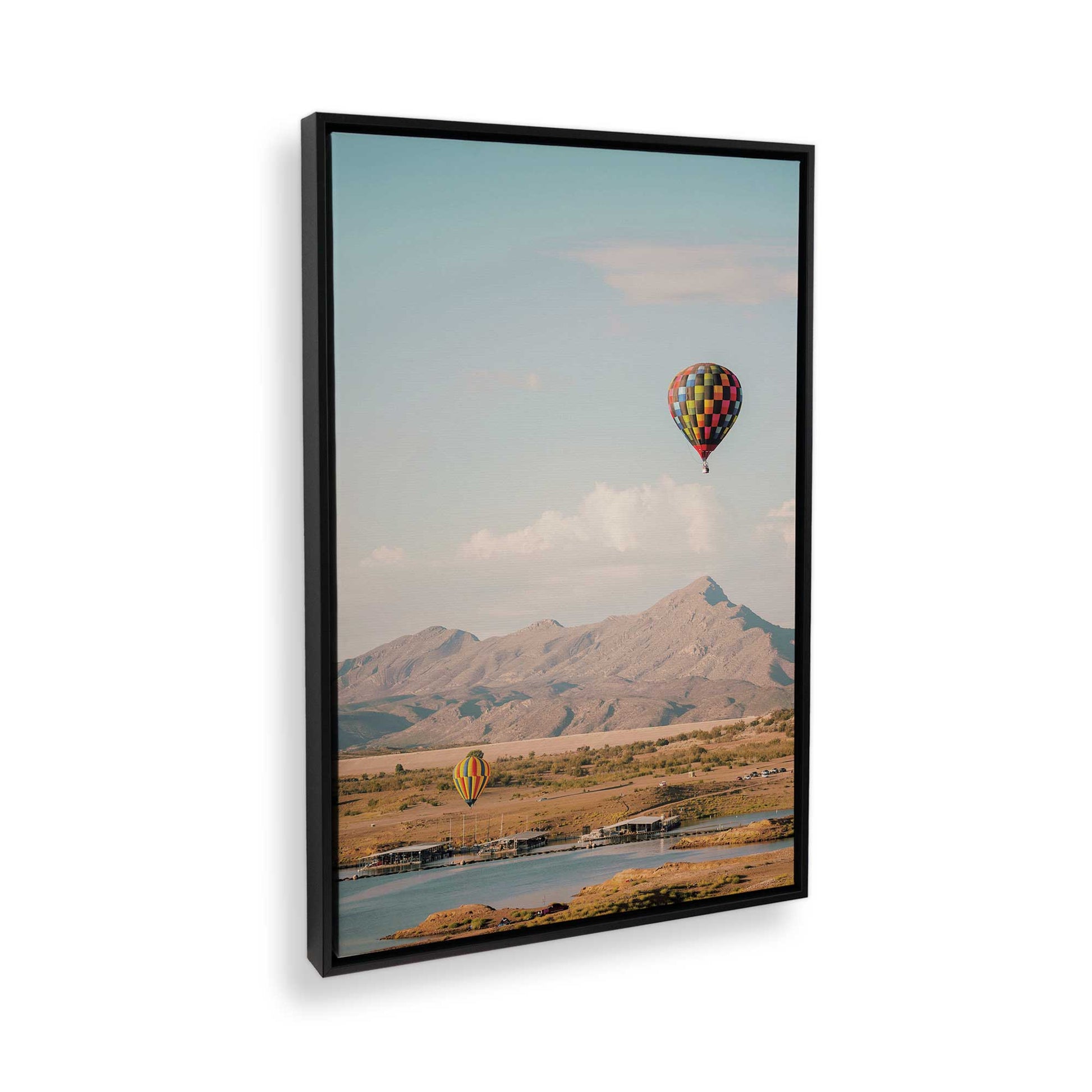 [Color:Satin Black] Picture of art in a Satin Black frame at an angle