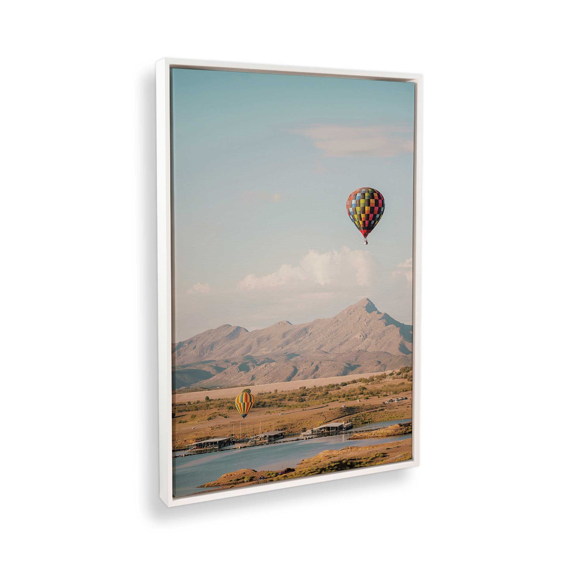 [Color:Opaque White] Picture of art in a White frame at an angle