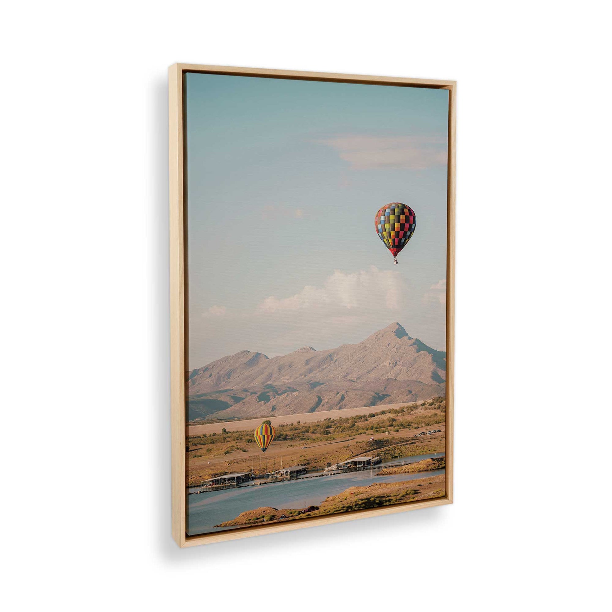 [Color:American Maple] Picture of art in a American Maple frame at an angle