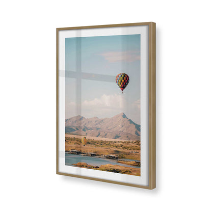 [Color:Brushed Gold] Picture of art in a Brushed Gold frame at an angle