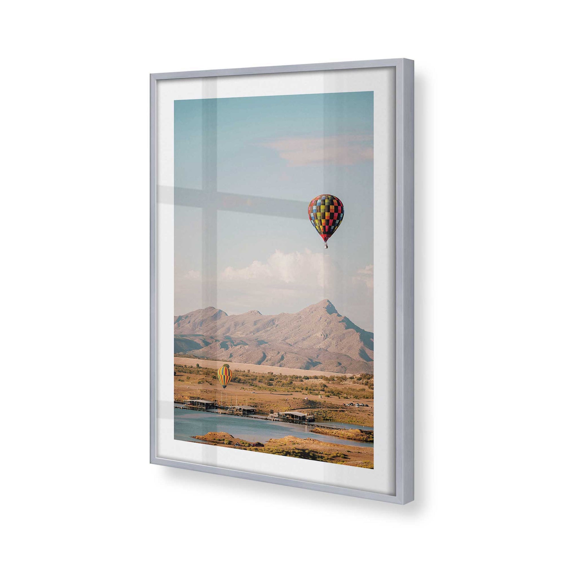 [Color:Polished Chrome] Picture of art in a Polished Chrome frame at an angle