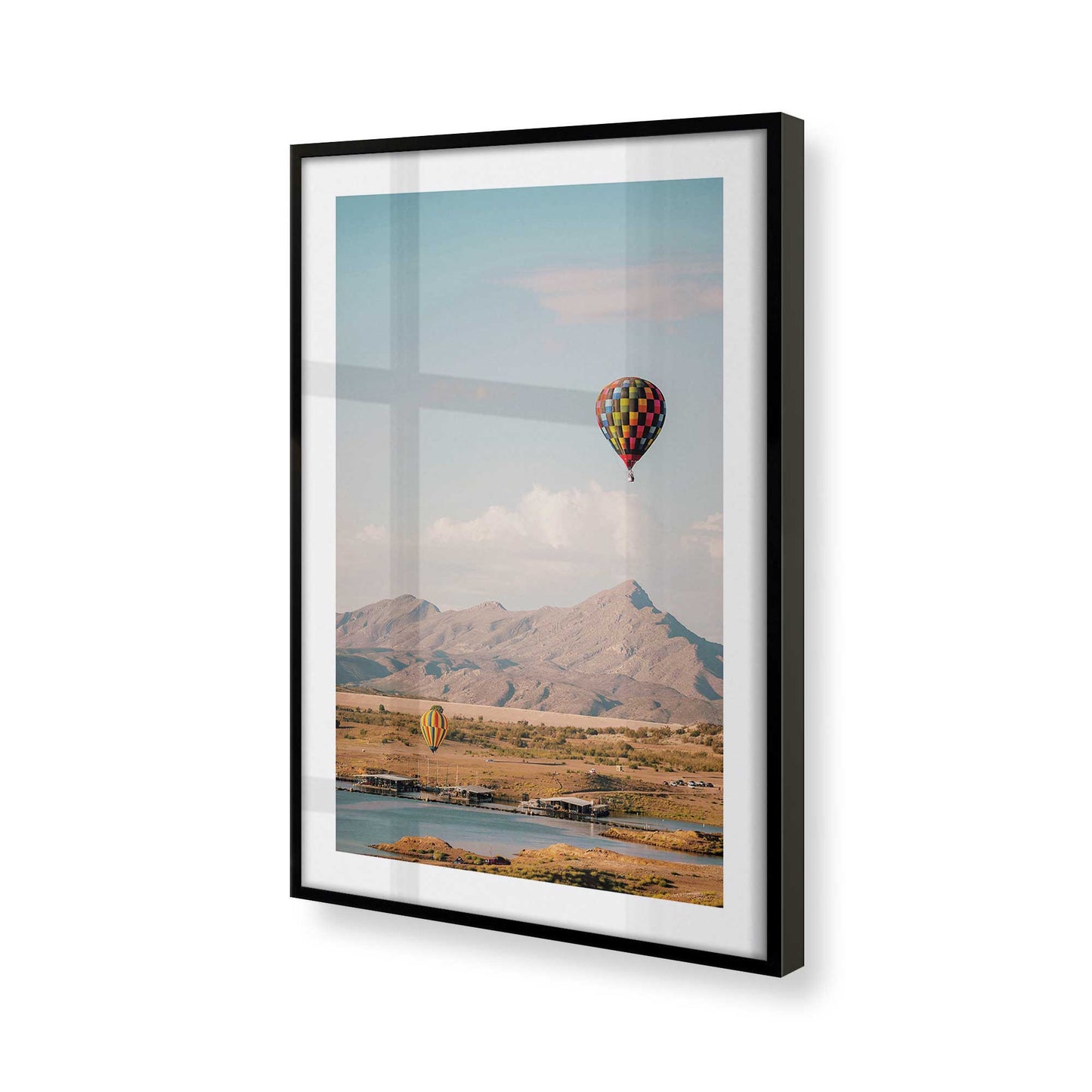 [Color:Satin Black] Picture of art in a Satin Black frame at an angle