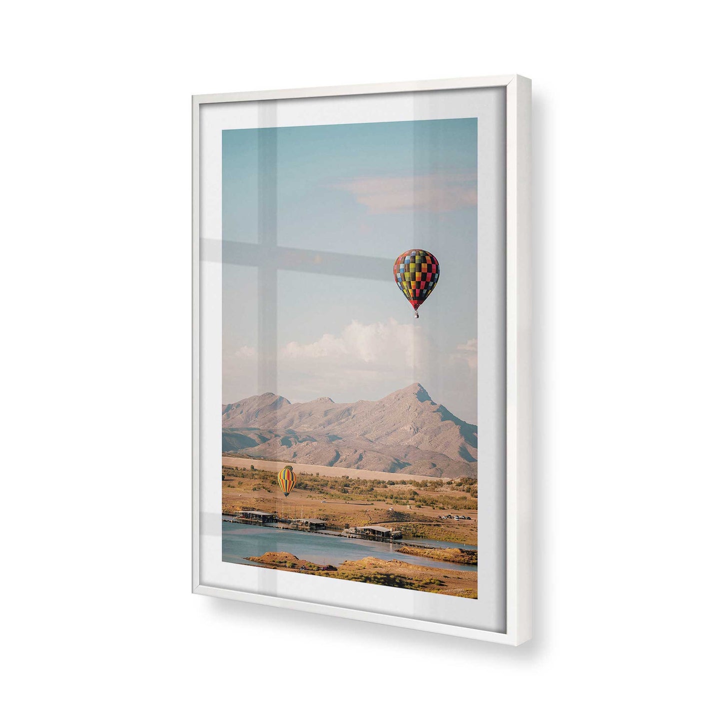 [Color:Opaque White] Picture of art in a Opaque White frame at an angle