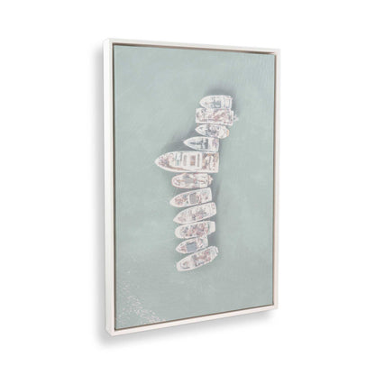 [Color:Opaque White] Picture of art in a White frame at an angle