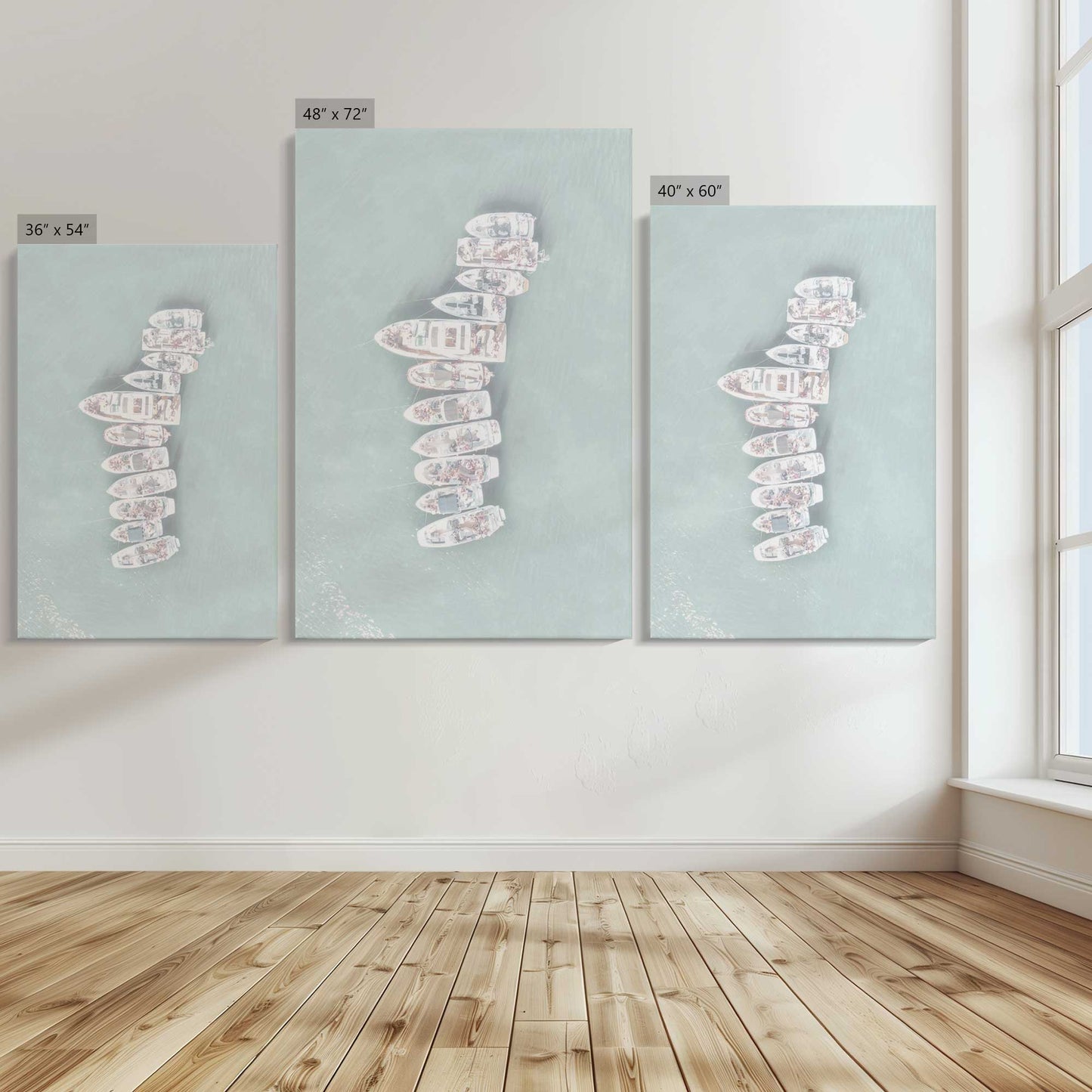 [Color:Stretched Canvas], Image showing the size comparisons