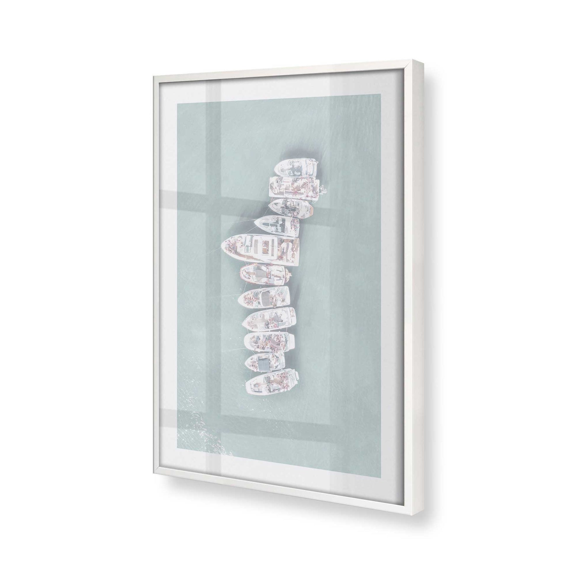 [Color:Opaque White] Picture of art in a Opaque White frame at an angle