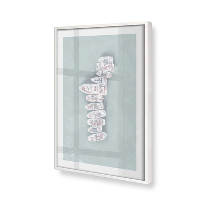 [Color:Opaque White] Picture of art in a Opaque White frame at an angle