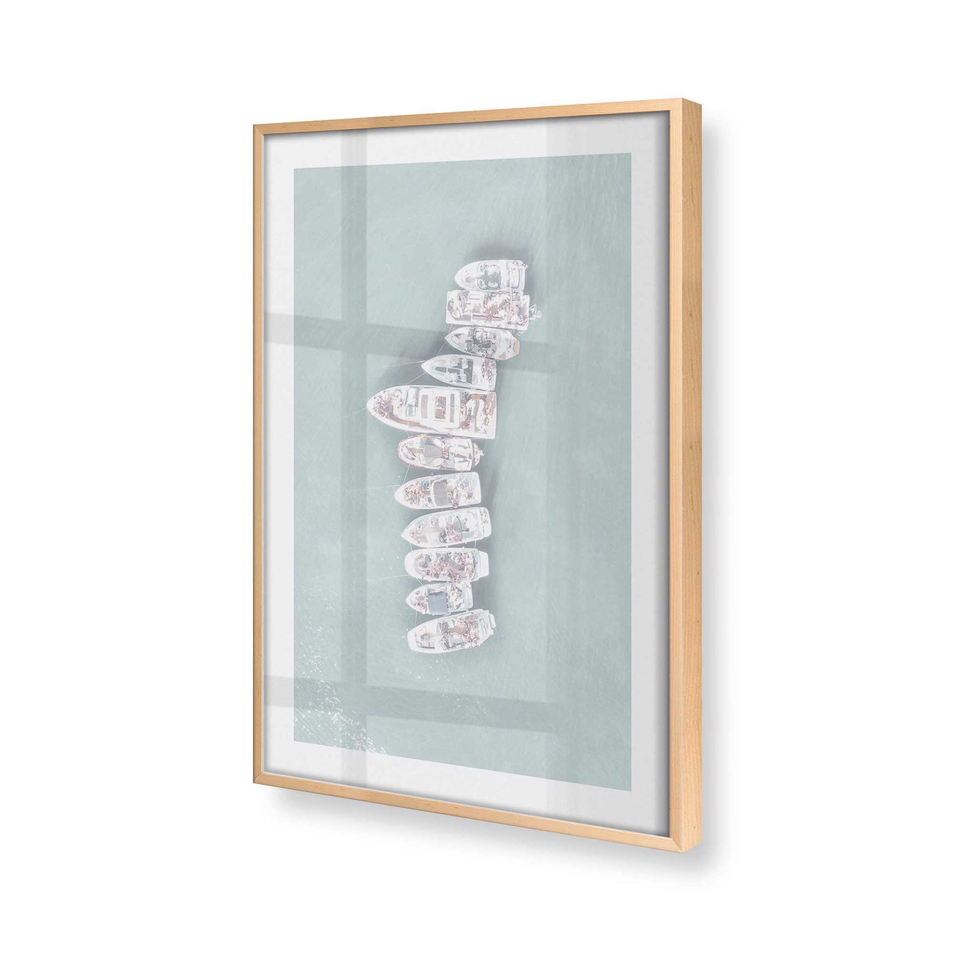 [Color:Raw Maple] Picture of art in a Raw Maple frame at an angle