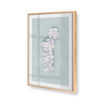 [Color:Raw Maple] Picture of art in a Raw Maple frame at an angle