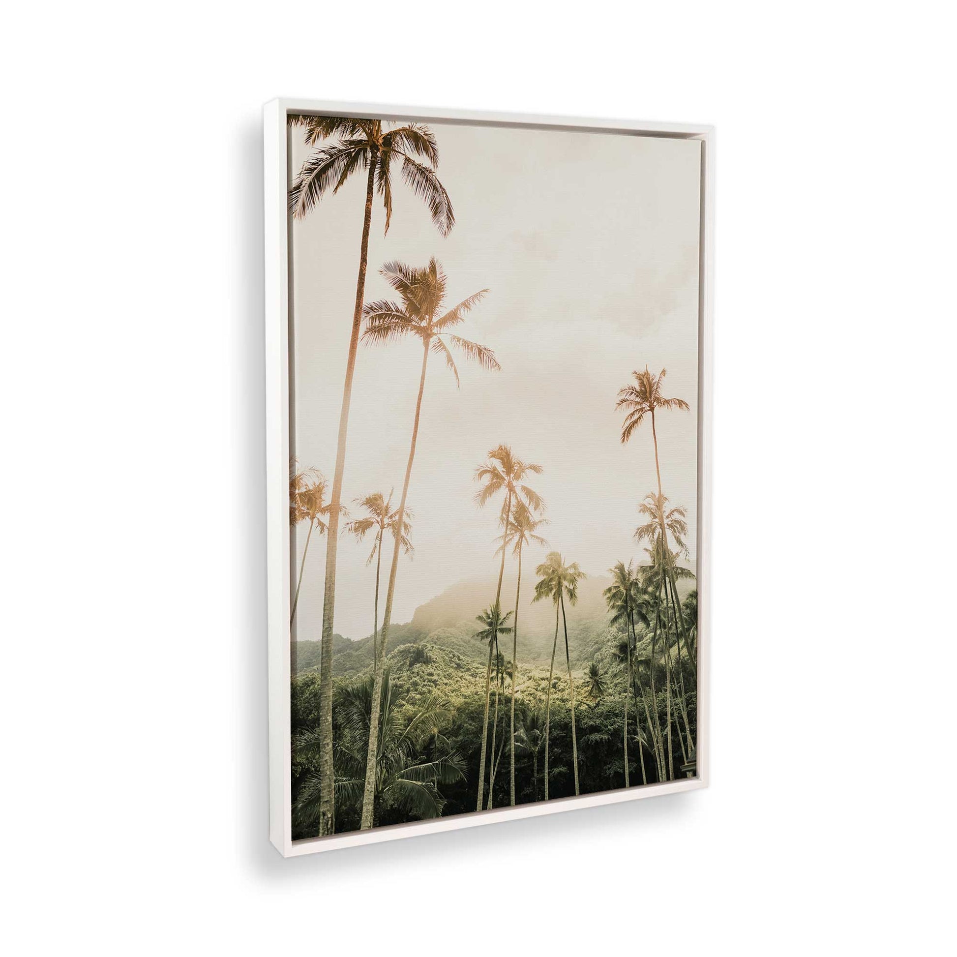 [Color:Opaque White] Picture of art in a White frame at an angle