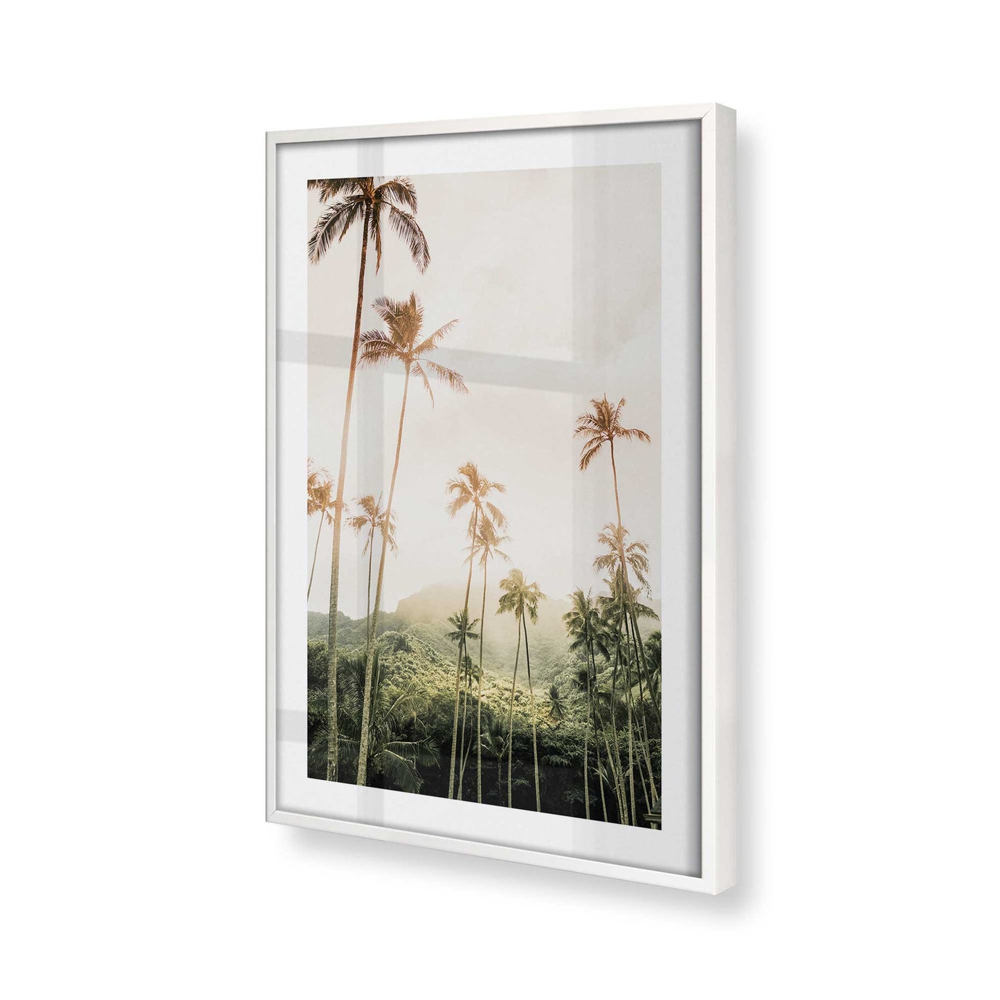 [Color:Opaque White] Picture of art in a Opaque White frame at an angle