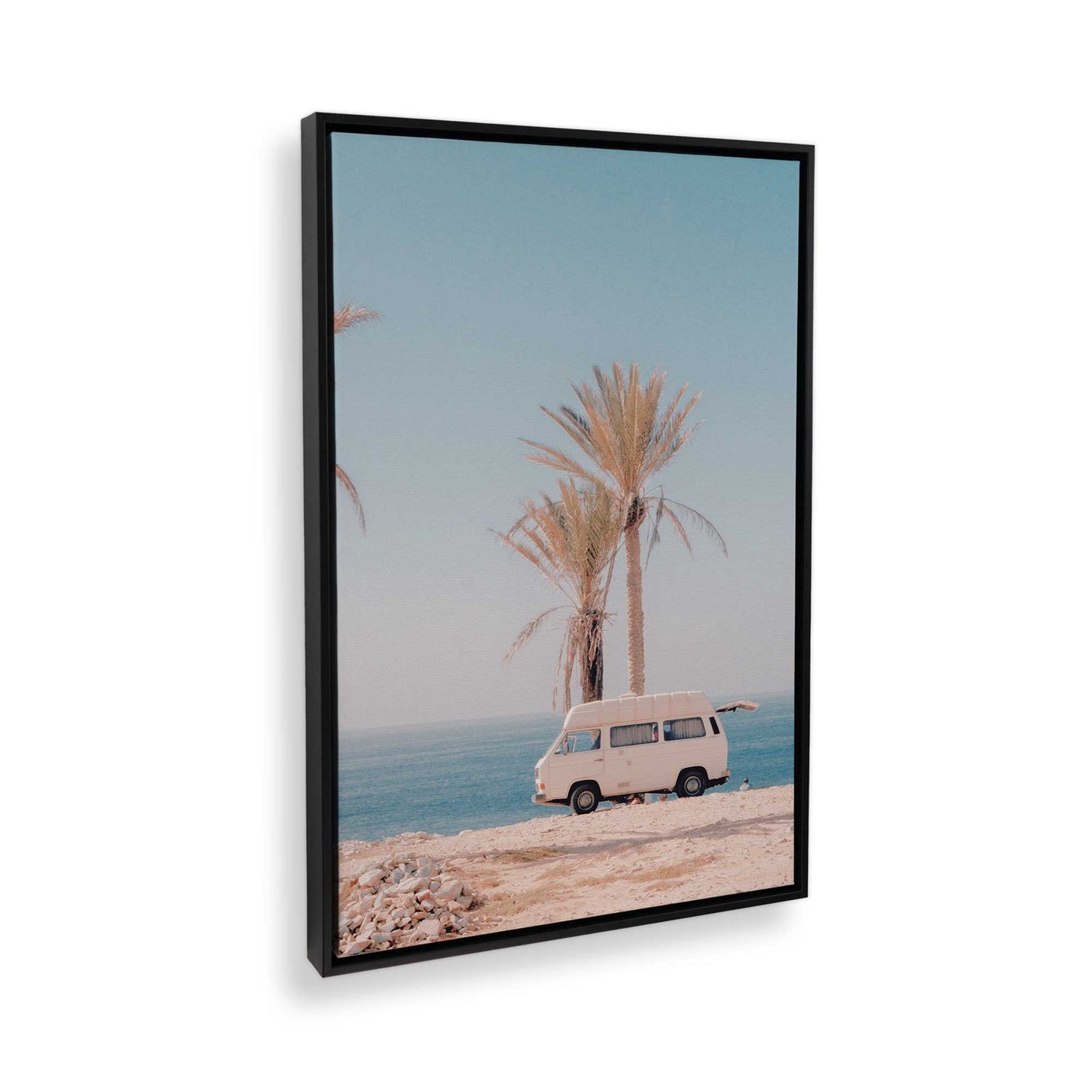 [Color:Satin Black] Picture of art in a Satin Black frame at an angle