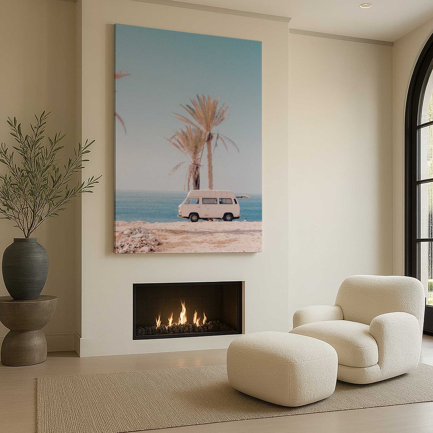 [Color:Stretched Canvas], Picture of art in a room