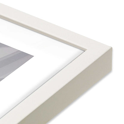 [Color:Opaque White] Picture of art in a Opaque White frame at an angle