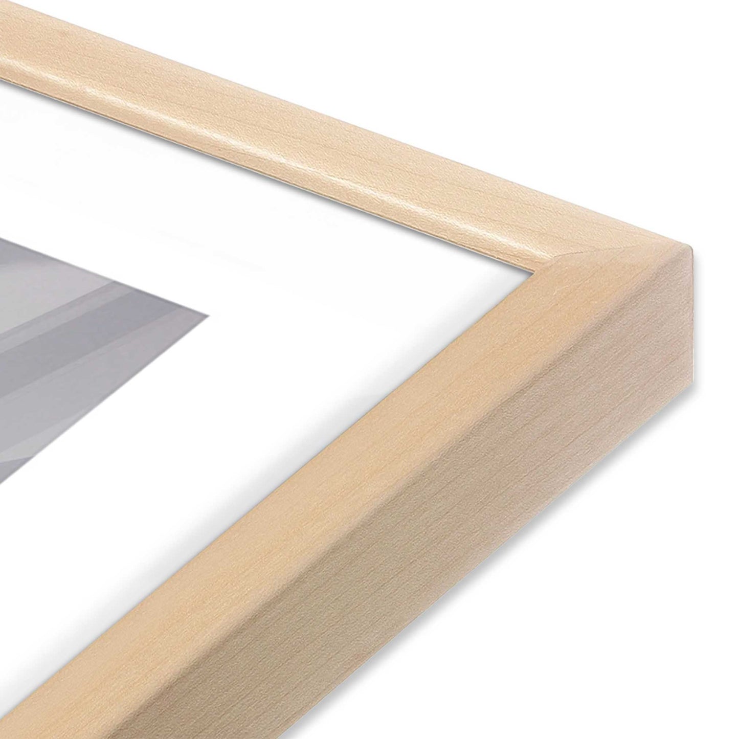 [Color:Raw Maple] Picture of art in a Raw Maple frame at an angle