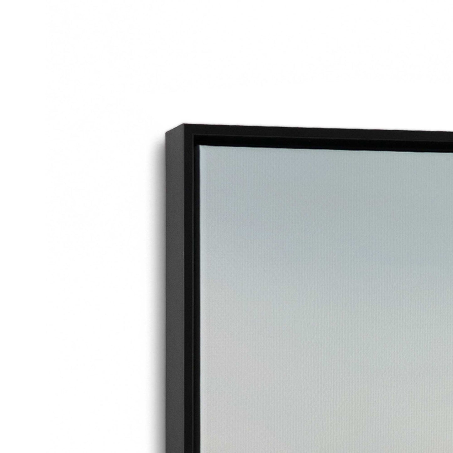 [Color:Satin Black] Picture of art in a Satin Black frame at an angle