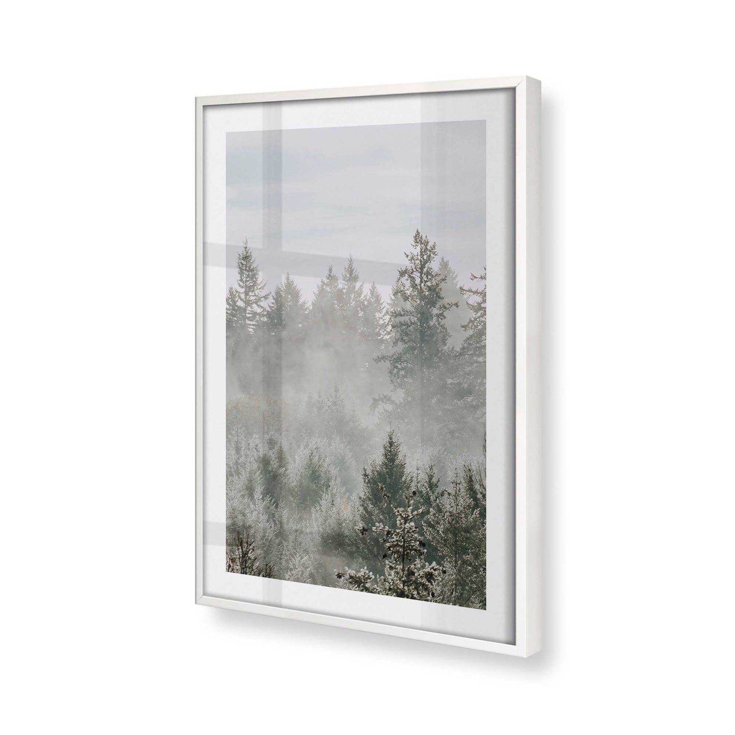 [Color:Opaque White] Picture of art in a Opaque White frame of the corner