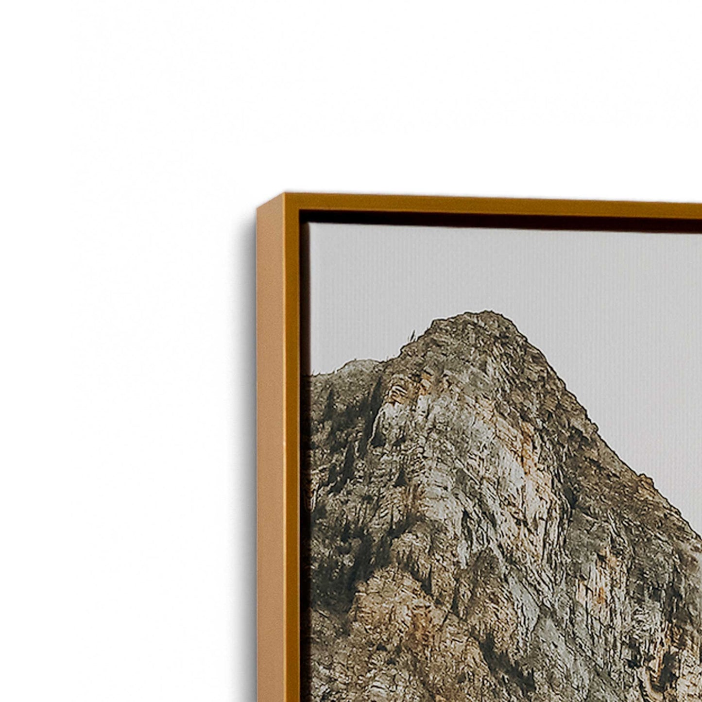 [Color:Polished Gold] Picture of art in a Polished Gold frame at an angle