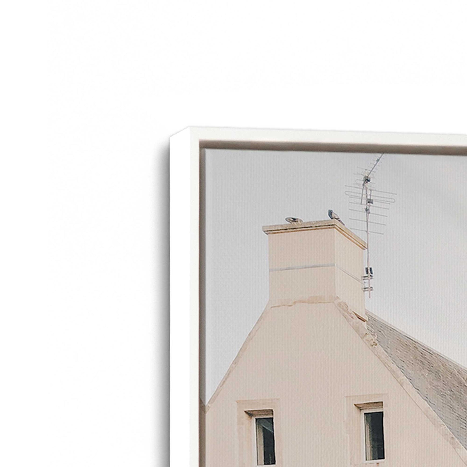 [Color:Opaque White] Picture of art in a White frame at an angle