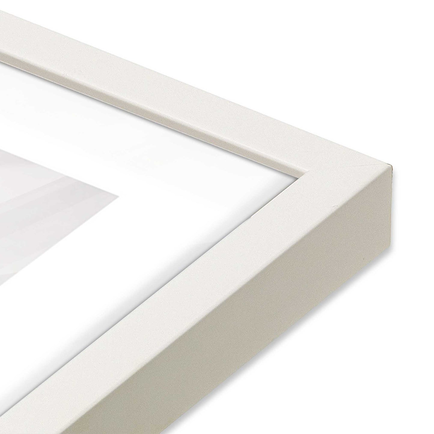 [Color:Opaque White] Picture of art in a Opaque White frame at an angle